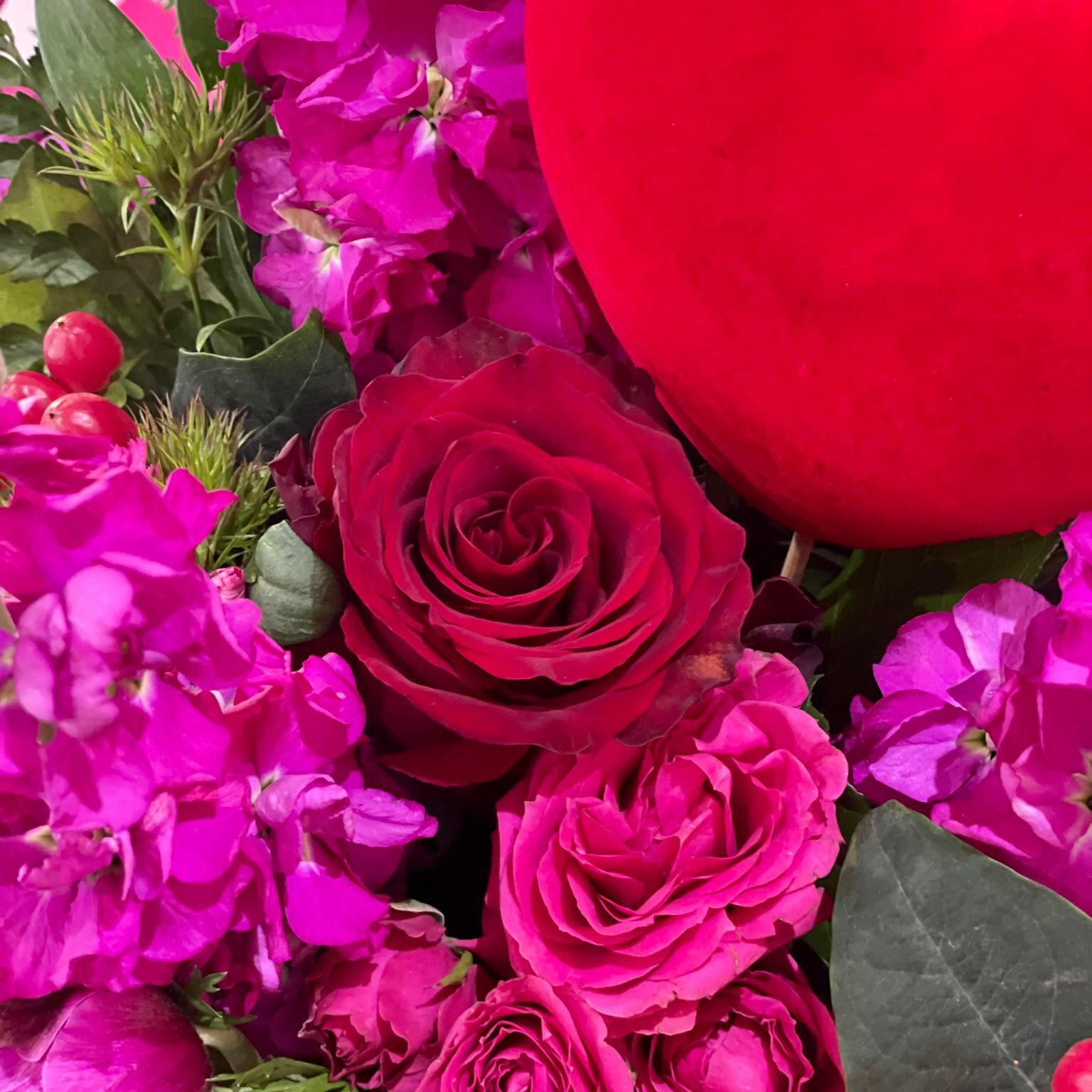 Détail bouquet du semeur love taille L, collection Saint Valentin 2024